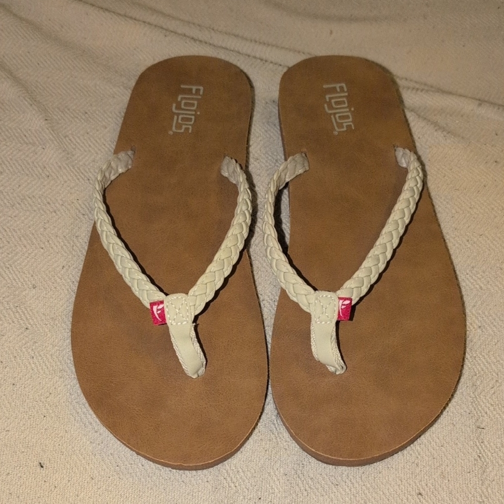 Flojos Women's Braided Cream Sandals